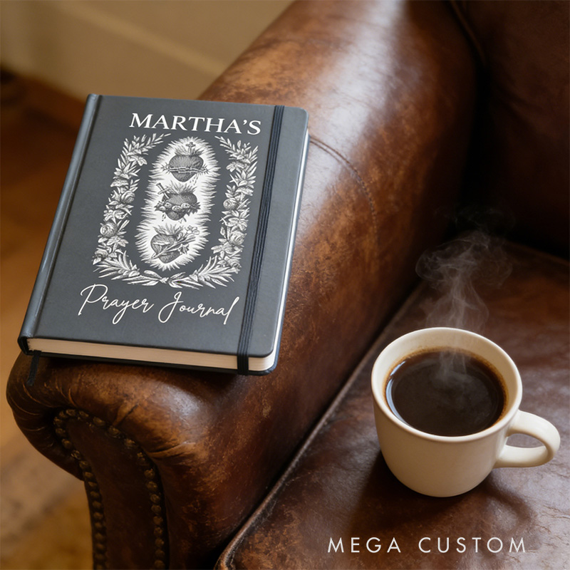Personalized Sacred Heart A5 Catholic Prayer Journal with Custom Name Confirmation Gift Catholic Gift Religious Gift for Her