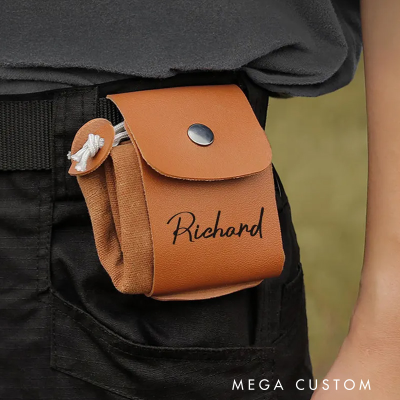 Personalization Foraging Bag Leather Bushcraft Hiking Belt Baggathering Bag Fruit Picking Bag Camping Gear Gift for Gardener