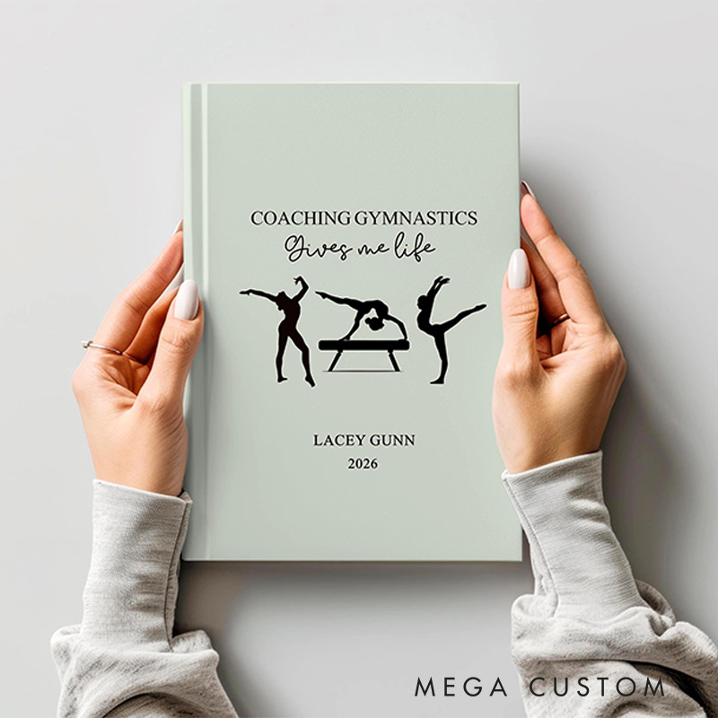 Personalized A5 Gymnastics Coach Journal with Name Gift Gymnast Lined Journal Gift For Gymnastics Coach Teacher Gymnastics Lover