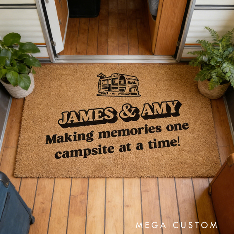 Personalized Caravan Doormat Customized Outdoor Rug Housewarming Gift Caravan Gift Mobile Home Doormat