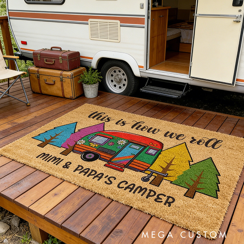 Personalized This Is How We Roll Welcome Mat Rv Welcome Doormat Home Decor Custom Outdoor Camping Door Mats