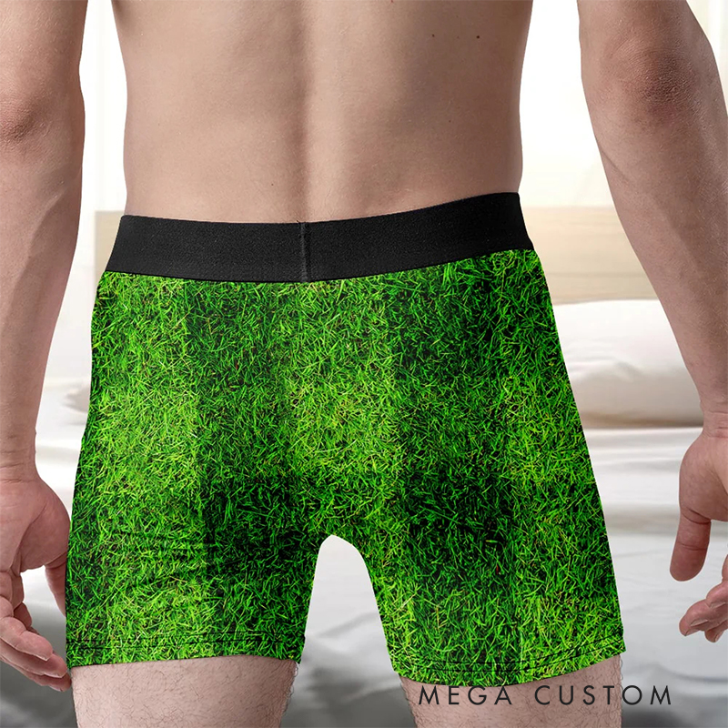 Personalized Football Boxers "Take Me Out to the Ball Game" with Custom Name and Fun Design for Sports Fans Valentine's Day Gift for Men