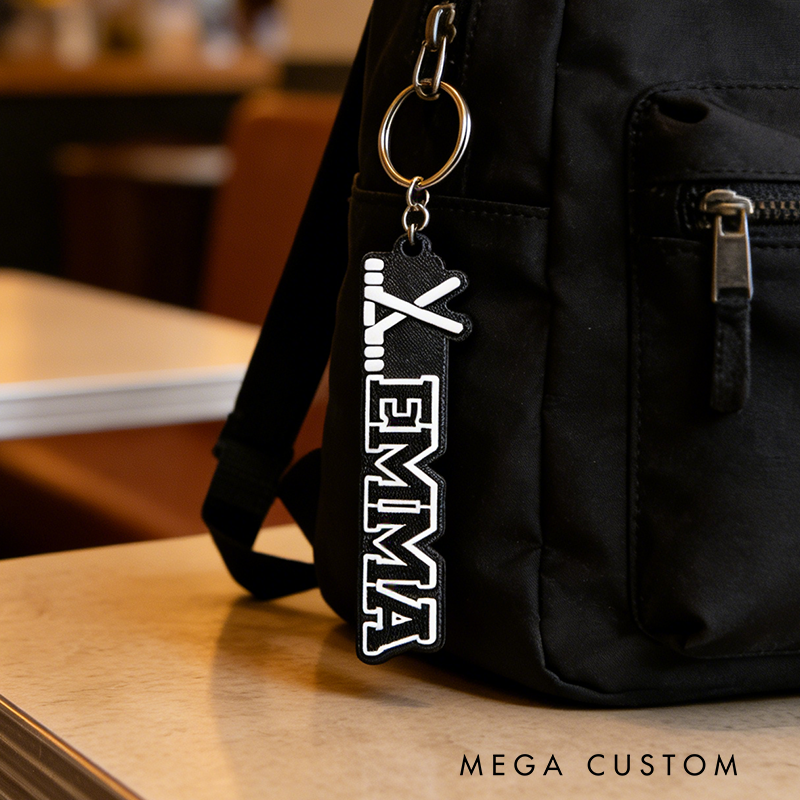 Personalized Ice Hockey Keychain with Custom Name Perfect for Fans