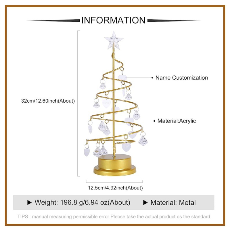 Personalized Christmas Tree Lights Custom Crystal Chandelier 1-16 Names Family Tree Night Light Family Gift