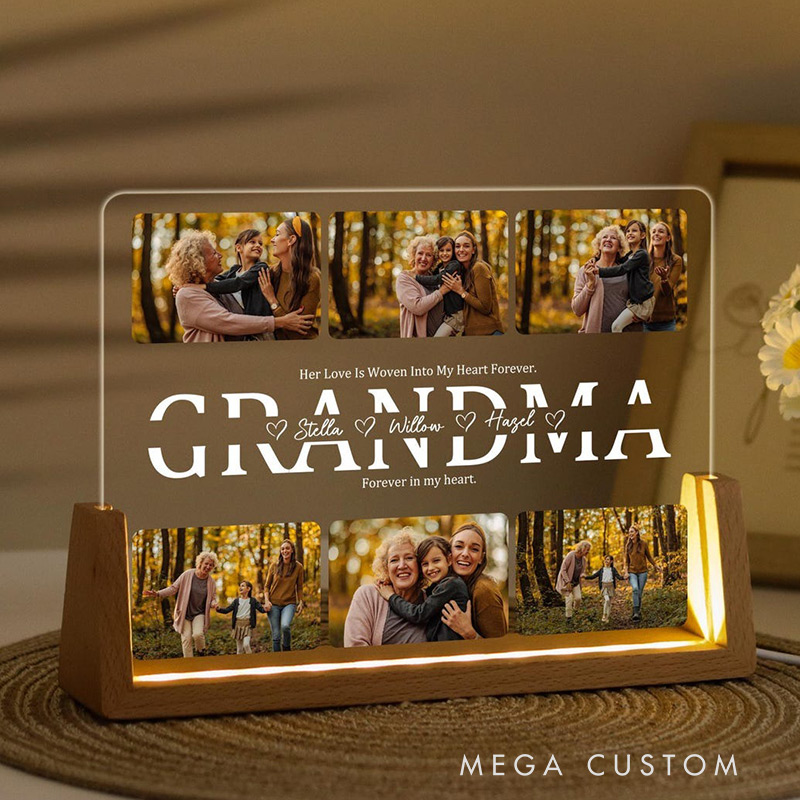 Personalized Photo Night Light Photo Collage LED Light Custom Photo Lamp Mother's Day Gift Birthday Gift for Mom