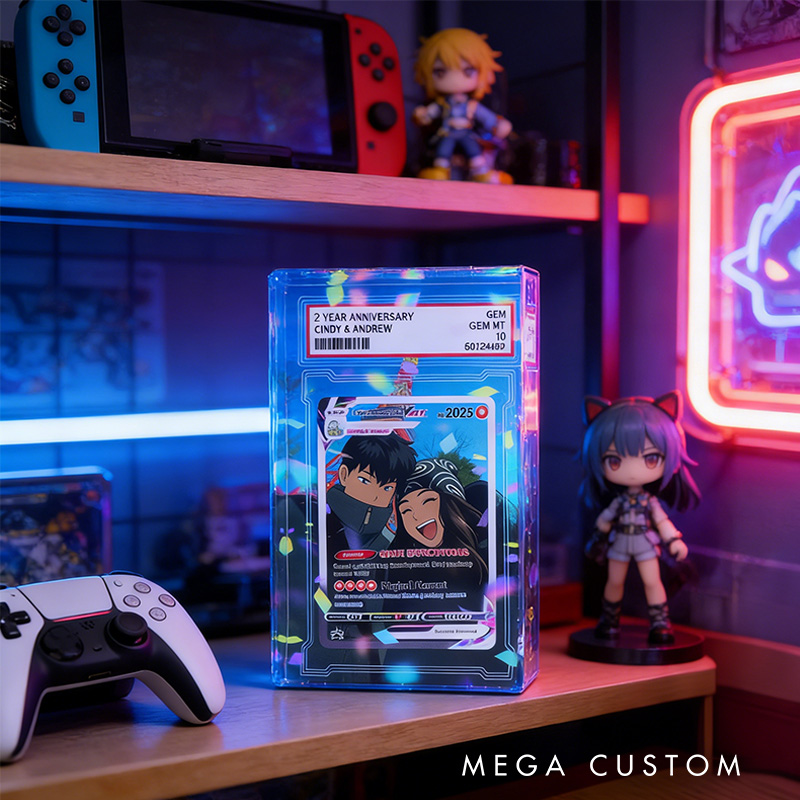 Personalized Anime Style Couple Photo Acrylic Game Card with Photo Card Game Collection for Game Lovers Birthday Gift for Couple Anniversary