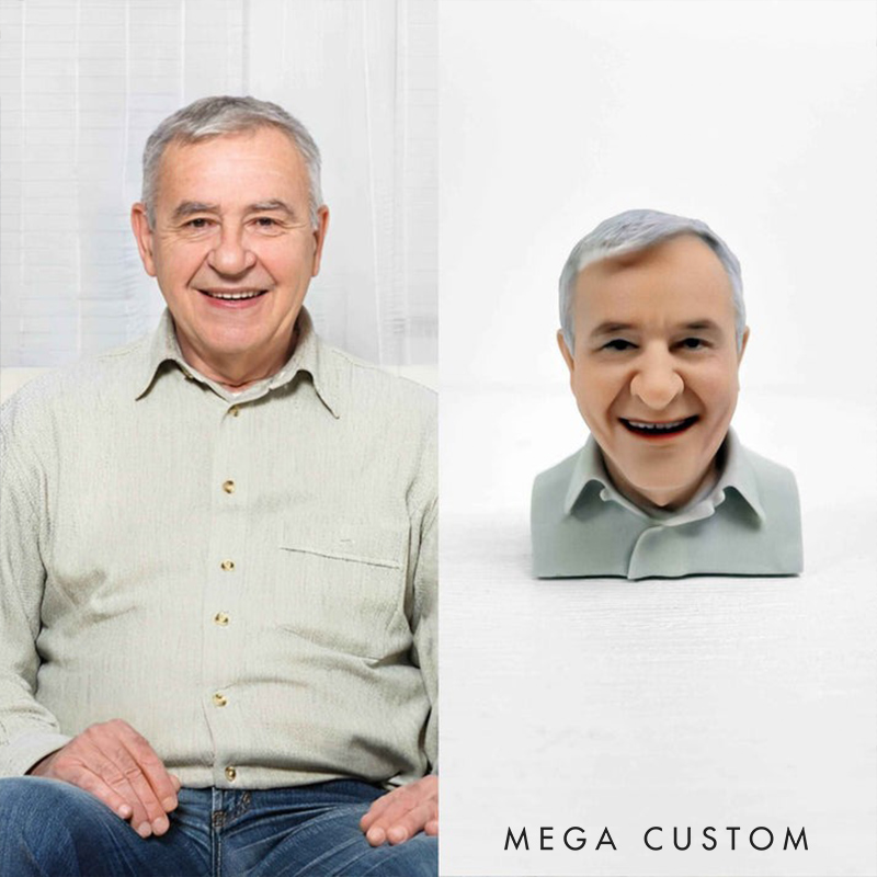 Personalized MemoPortrait 3D-Printed Model Custom Photo Memorial Tribute Memorial Gift Memorial Day 
