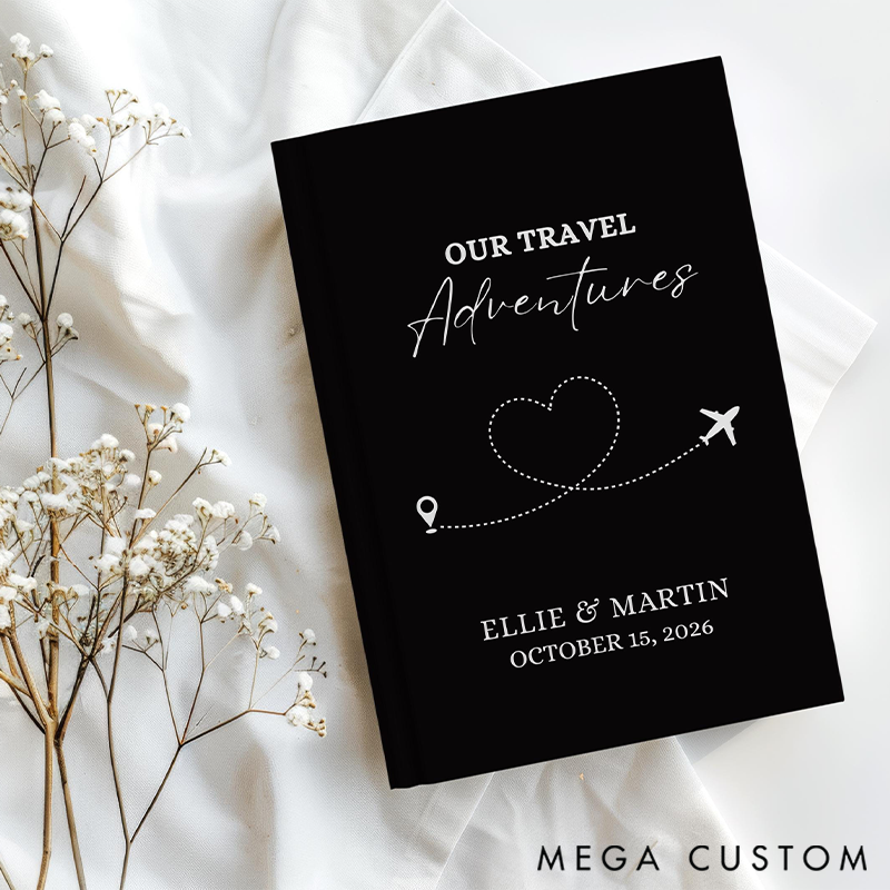 Personalized A5 Travel Notebook New Adventure Journal Camping Bucket List Custom Book World Travel Journal Travel Lover Gift for Couple Valentines Gift