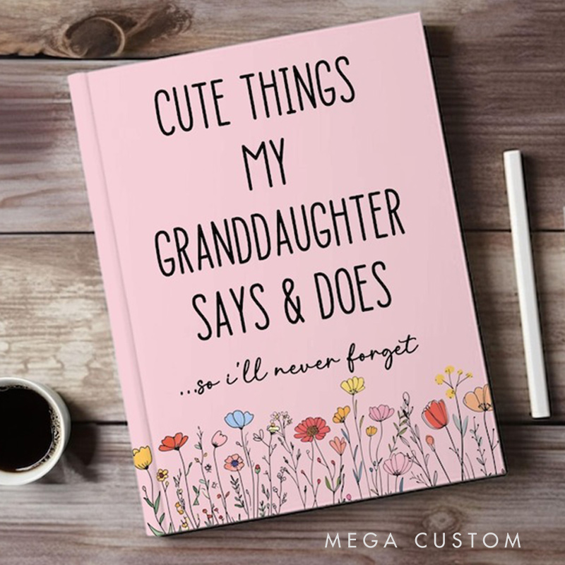 Personalized Grandparents Journal Cute Things My Grandkids Say & Do Journal Gift for Grandma from Grandkids Family Memory Keepsake Notebook Mother's Day
