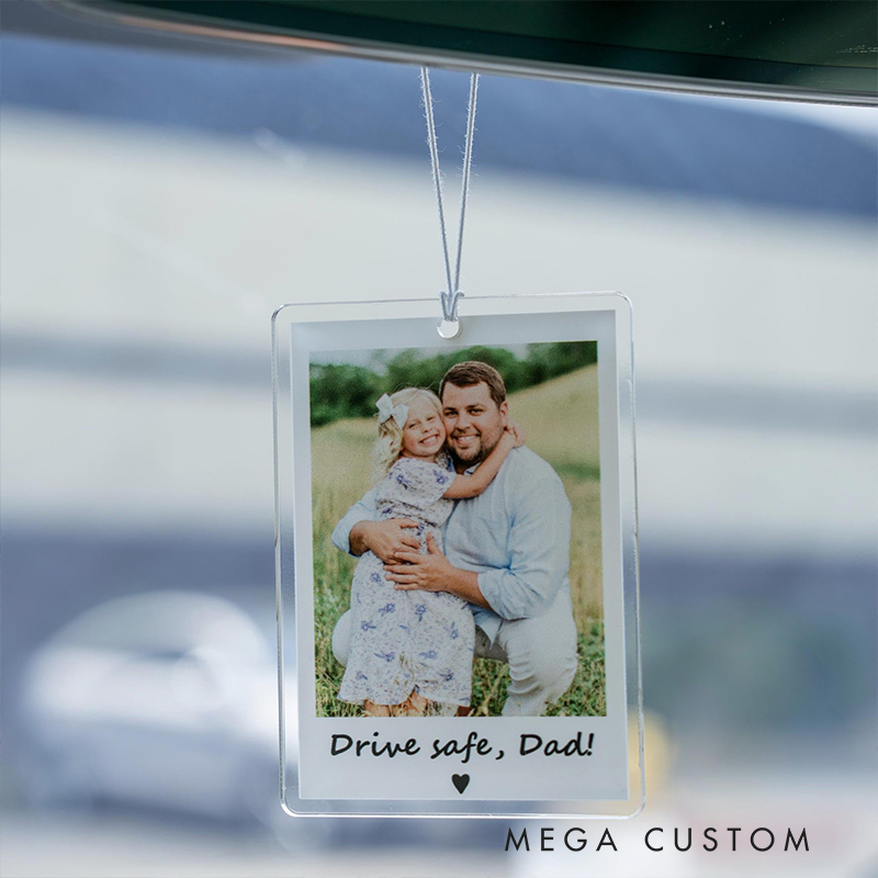 Personalized Photo Car Visor Clip Gift for Him Anniversary Drive Safe Gift Car Photo Frame Family Gift Couples Keepsake