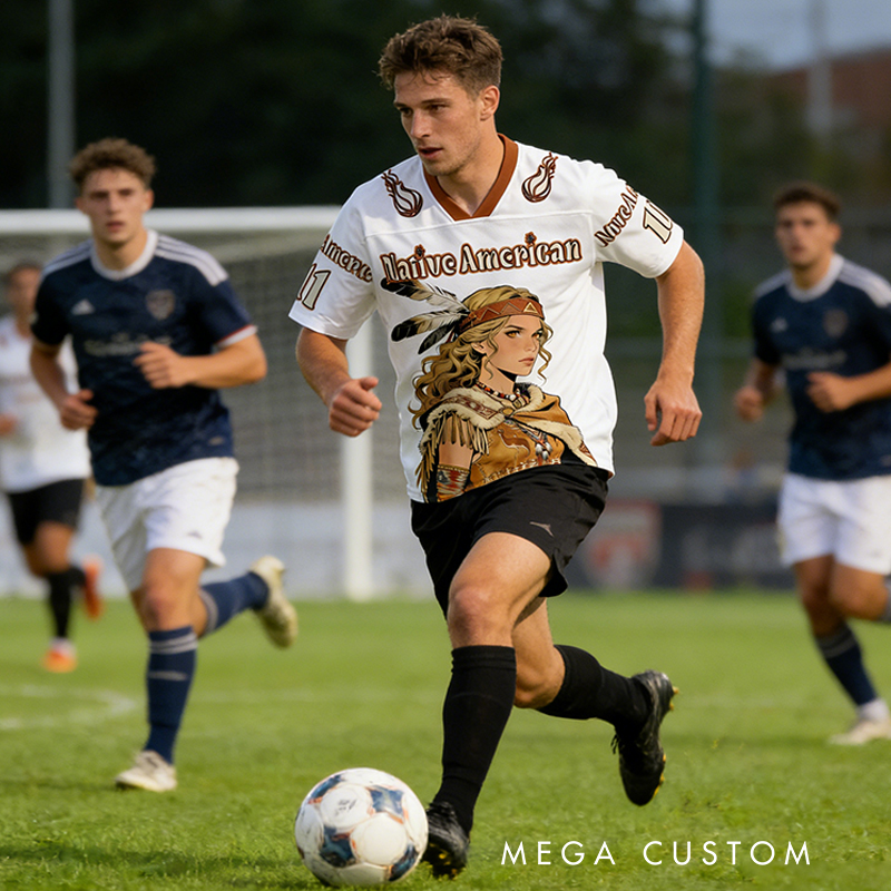 Personalized Sport-Themed Native American-Inspired Jersey with Custom Number for Sport Fans