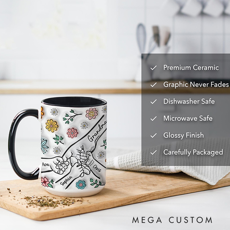 Personalized Grandma Cup Custom Grandma Mug Gifts from Grandkids Names Grandchildren Grandmother Birthday Mothers Day Gift 
