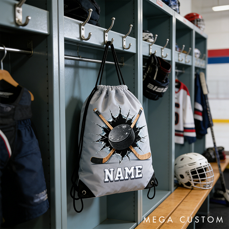 Personalized Ice Hockey Organizer Bag with Custom Name Design