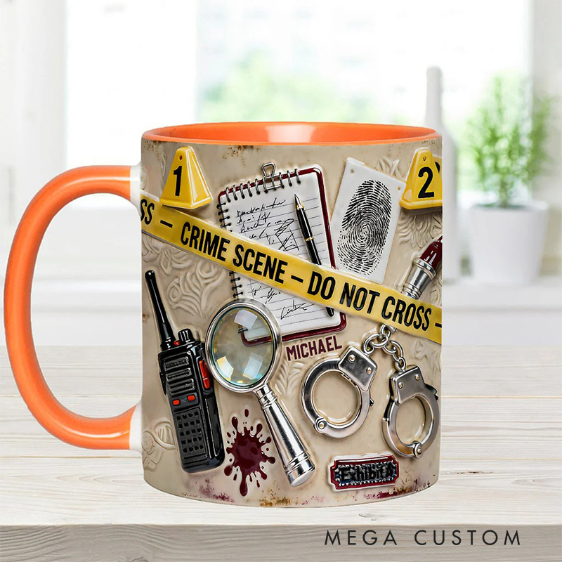 Personalized 2D Flat Crime Detective Mug TV Show Mug Movie Lover Gift for Friend Birthday Gift