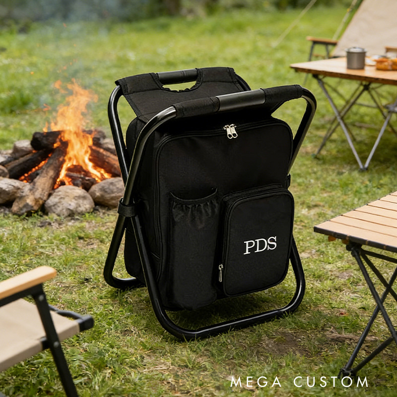 Personalized Backpack Cooler Chair Custom Cooler Gifts for Camping Birthday Present Tailgate