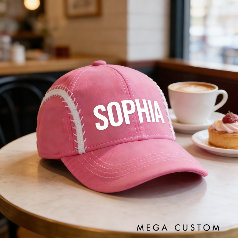 Personalized Tennis Cap Featuring Custom Name and Stylish Design