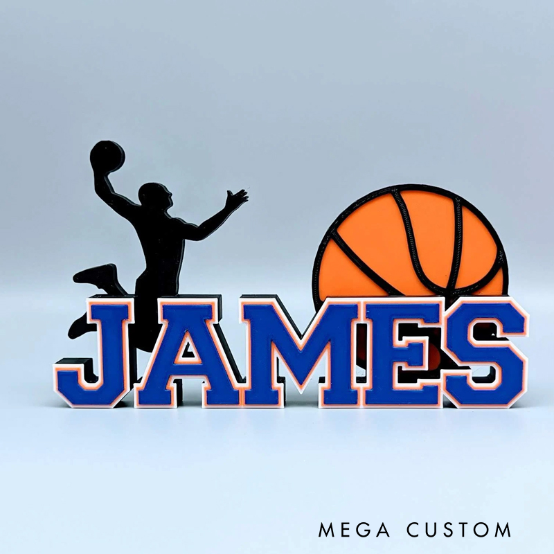 Personalized Basketball Name Sign Featuring Custom Design