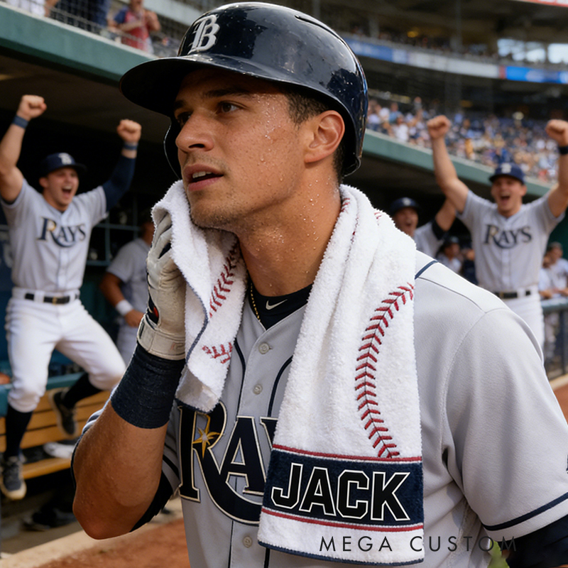 Personalized Baseball Towel with Custom Name for Baseball Enthusiasts
