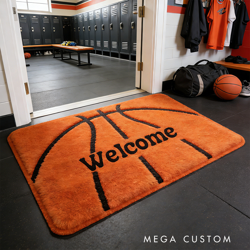 Personalized Basketball Rug with Custom Name and Unique Design