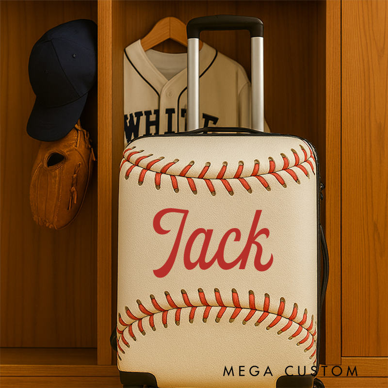 Personalized Baseball Luggage Cover with Custom Name for Sports Fans