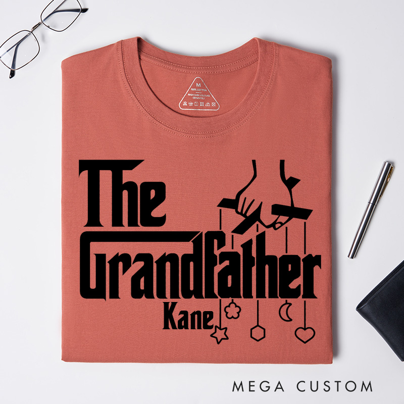 Personalized The Grandfather T-Shirt Gift for Grandpa Paternity Shirt Fathers Day Gift Baby Announcement Shirt Grandpa to Be Pregnancy T Shirt