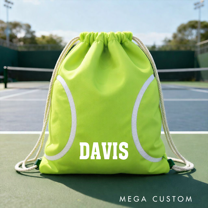 Personalized Tennis Ball Organizer Bag with Custom Name for Active Lifestyles