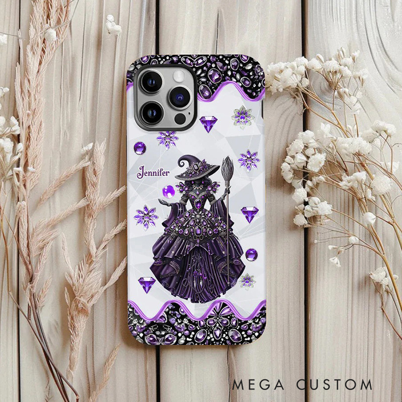 Personalized 2D Flat Witch Dream Phone Case Magic Lover iPhone Case Witchcore Gift