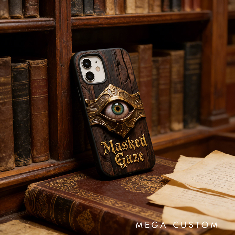 Personalized 2D Flat Gothic Horror Aesthetic Eyeball Phone Case Movie Lover iPhone Case TV Show Gift