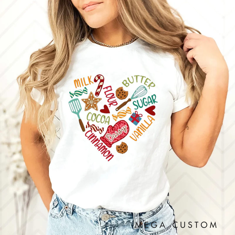 Personalized Baking Love Shirt Gift For Bakers Cooker Shirt Chef Mother Shirt for Baking Lovers
