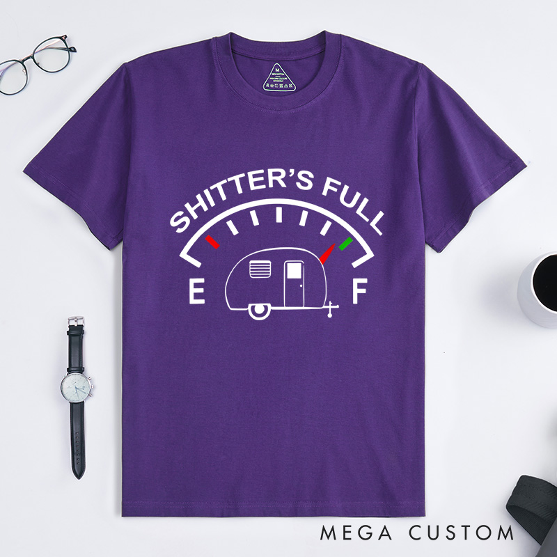 Personalized Humorous Rv Gauge T-Shirt Funny Camper Rv Camping T-Shirt Gift for Outdoor Camping Adventure
