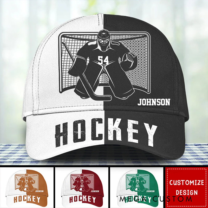 Personalized Ice Hockey Cap with Custom Name and Unique Design Options