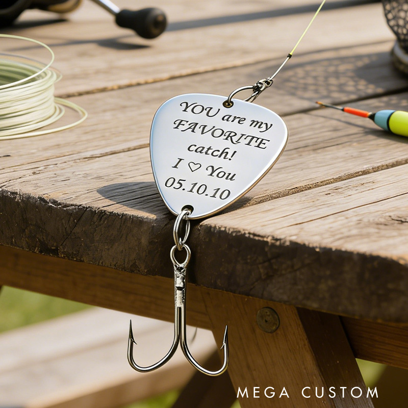 Personalized Fishing Lure Engraved Stainless Steel Fisherman Gift Outdoors Fishing Lover