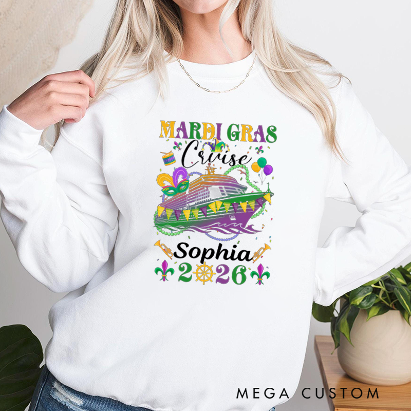 Mardi Gras Cruise 2026 Shirt, Mardi Gras Cruise Classic Sweatshirt, Mardi Gras Trip Classic T-shirts Mardi Gras Trip Apparel Cruise Lover Gift