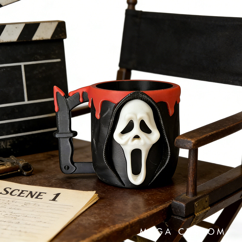 Personalized Horror Face Ice Cream Pint Holder with Spoon Slots Eco-Friendly 3D Print