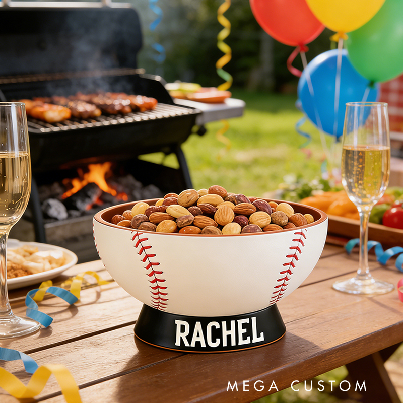 Personalized 3D Printed Baseball Snack Bowl Baseball Party Snack Bowl for Game Day Fans