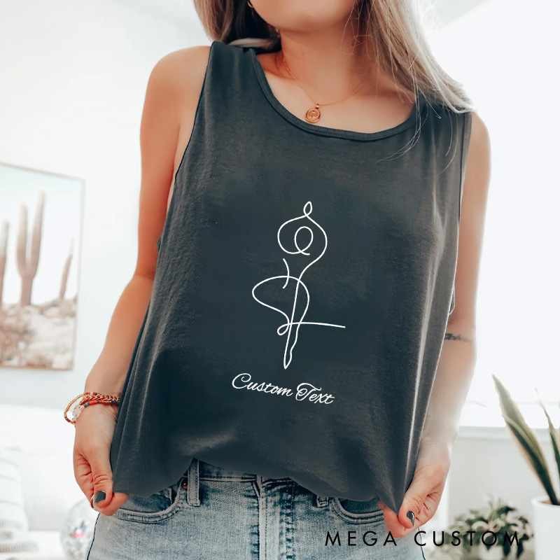 Personalized Yoga Tank Tops Custom Pilates Tank Tops Clothing Yoga Lover Gift for Her Yourself