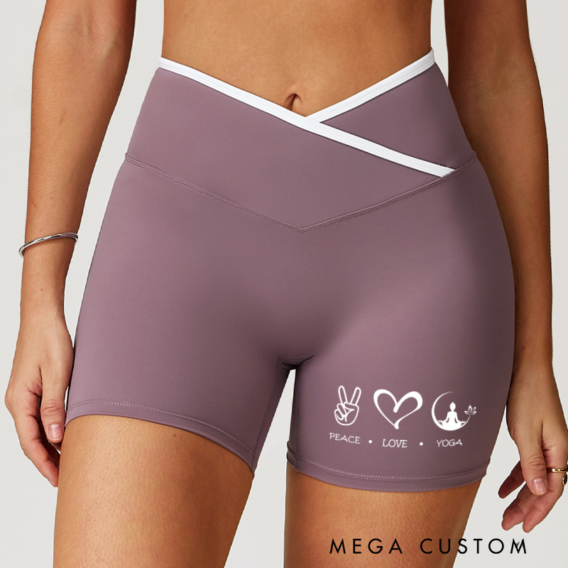 Personalized Yoga Shorts Gym Fitness Hot Pants High Waist Women’s Yoga Shorts Quick Dry Gym Fitness Shorts for Yoga Lover
