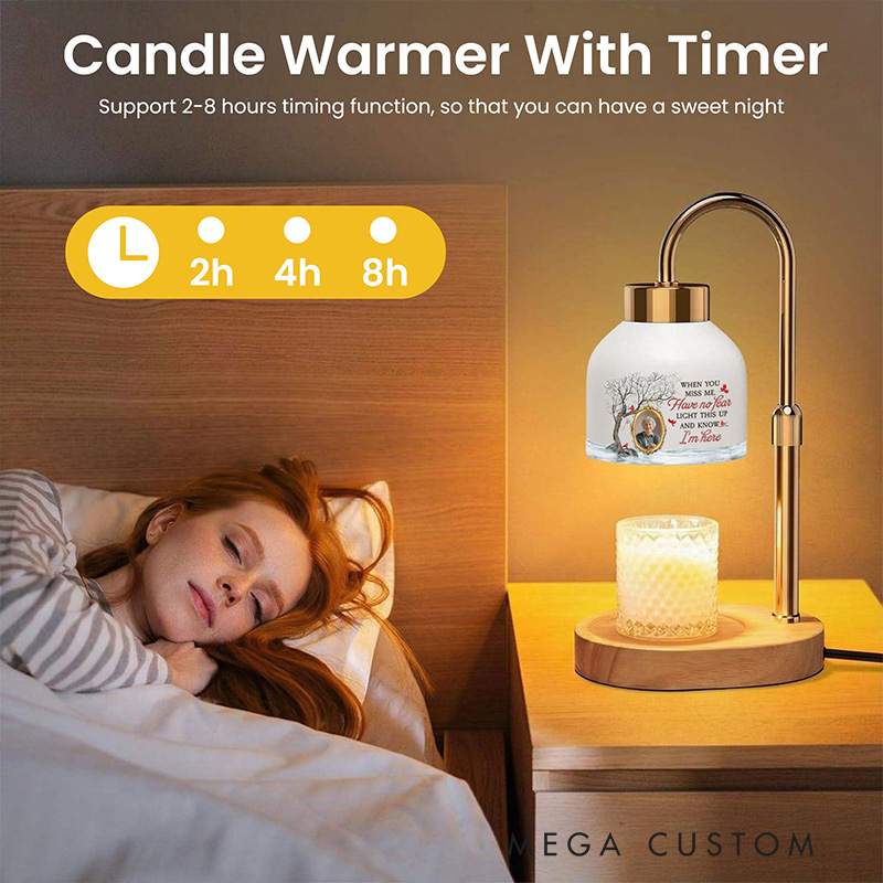 Personalized Photo Candle Warmer Light This Up And Know I'm Here Memorial Gift
