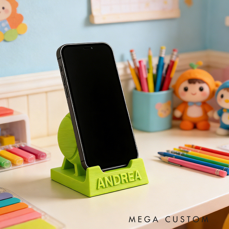 Personalized Tennis Ball 3D-Printed Phone Stand with Custom Name for Tennis Enthusiasts 