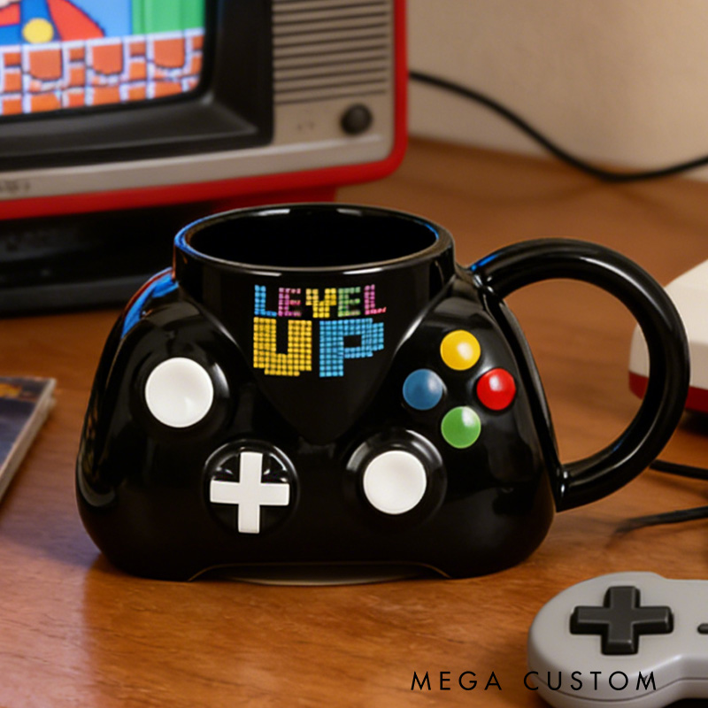 Personalized Gamer Controller Mug Custom Teenagers and Boys Gamer Coffee Cups Gamer Gift for Brother Boyfriend