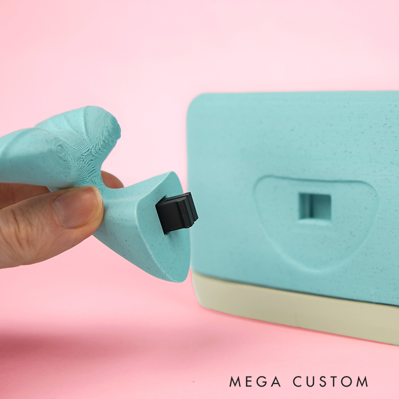 Personalized Adorable Bubbles the Whale Tissue Box Cover 3D Printed Toilet Paper Holder for Mom Family Gift