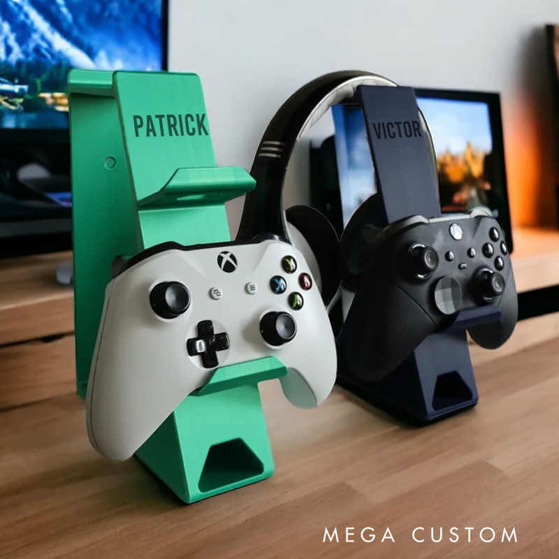 Personalized Game Console Controller And Headphone Stand Universal Controller Stand 3D Printed Gift for Game Lovers