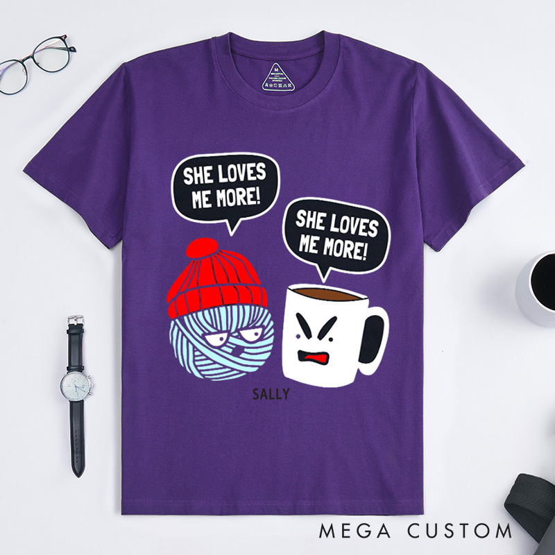 Personalized Crochet And Coffee Funny Coffee Classic T-Shirts Coffee Lover Shirt Coffee Pun Funny Yarn Funny Crochet Shirt Funny Knitting Shirt Yarn Shirt