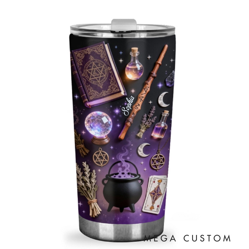 Personalized 2D Flat Mystical Potion 20oz Tumbler Custom Magic Witch Themed Tumbler for Magic Lovers
