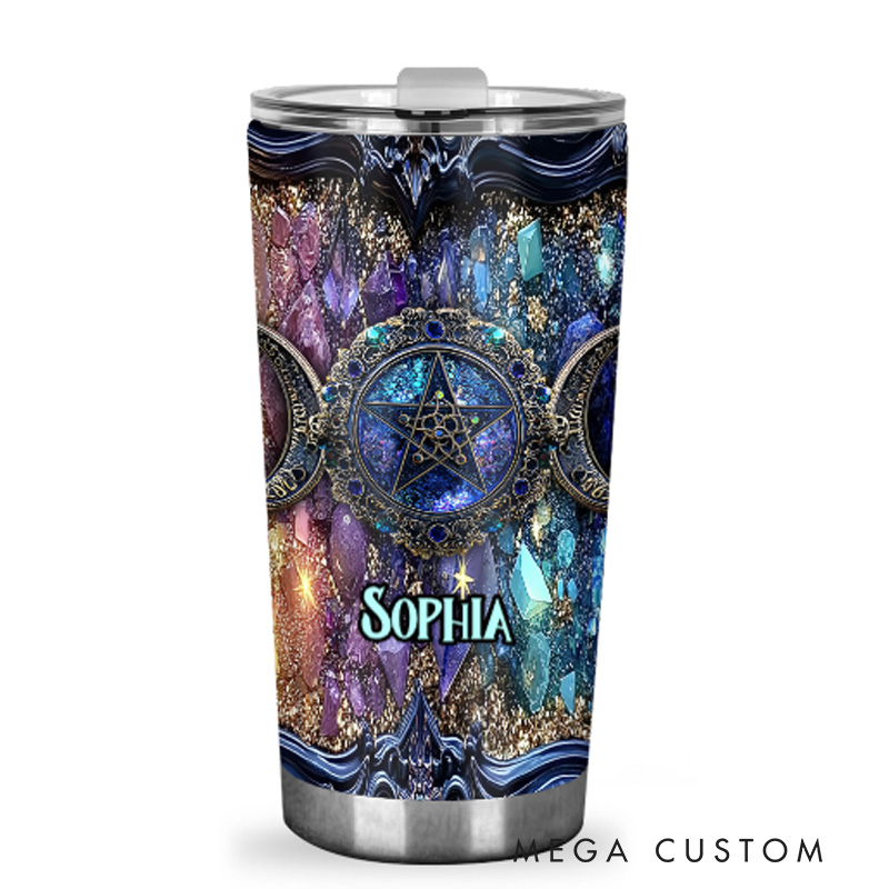 Personalized 2D Flat Cosmic Dreamcatcher 20oz Tumbler Custom Magic Witch Themed Tumbler for Magic Lovers