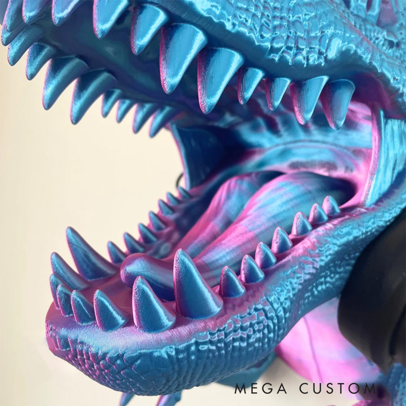 Personalized T-rex Head Game Console Controller And Headphone Stand Universal Controller Stand 3D Printed Gift for Game Lovers