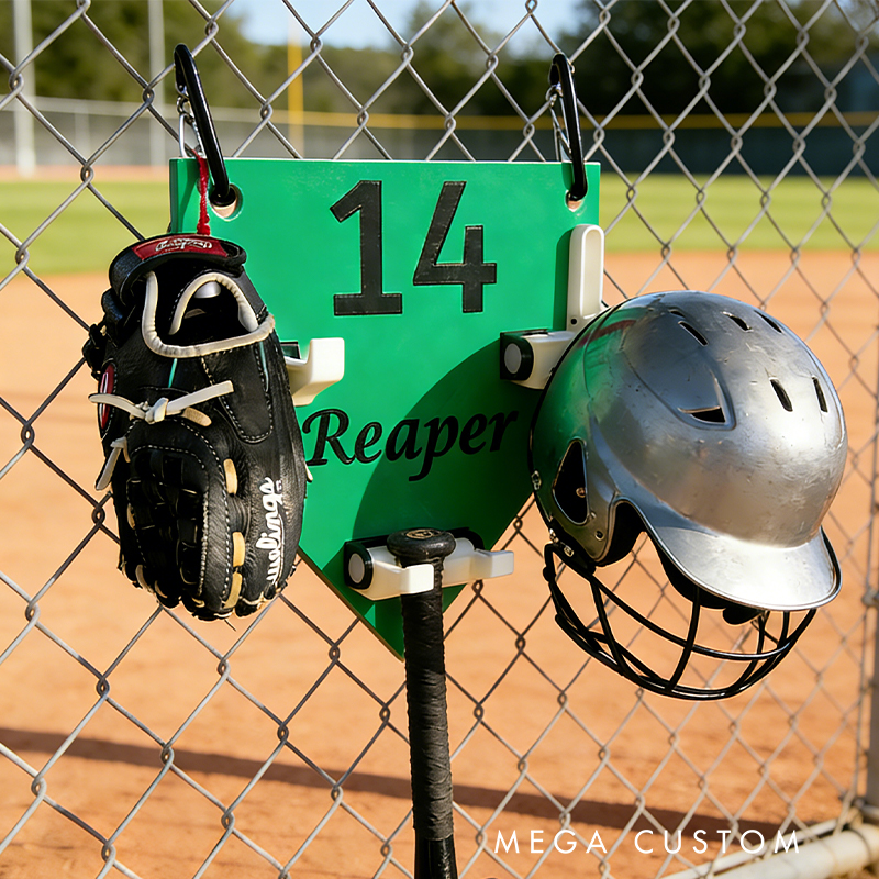 Personalized 3D Printed Dugout Organizer for Baseball and Softball Players   