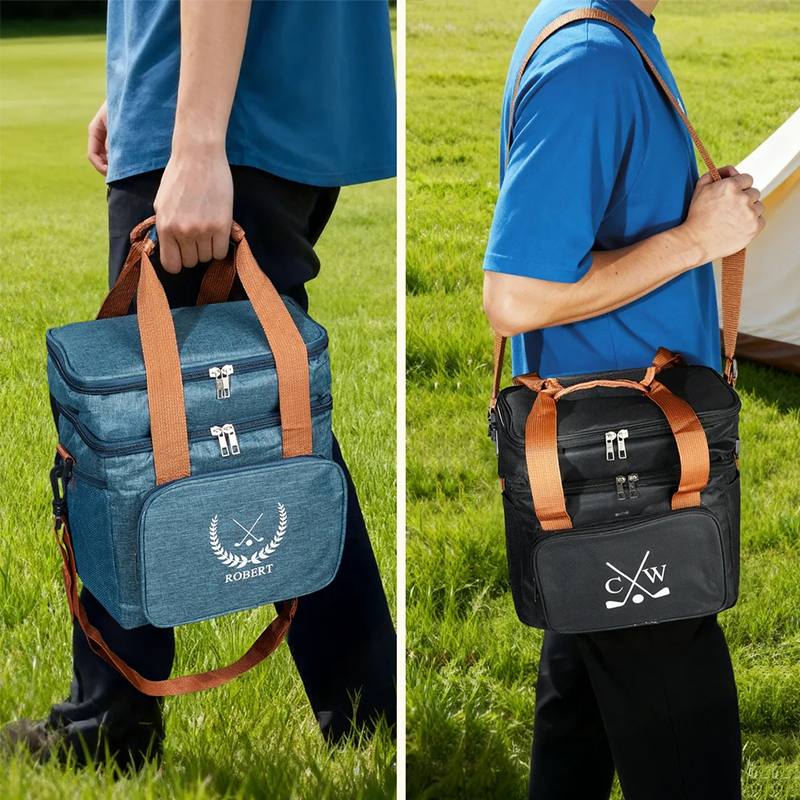 Personalized Golf Cooler Bag for Drinks and Snacks Custom Lunch Cooler Bag for Men Insulated Beer Cooler