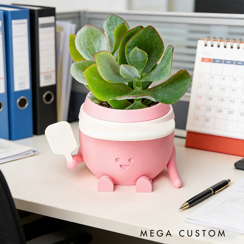 Personalized Pickleball Planter Adds a Playful Touch to Your Decor