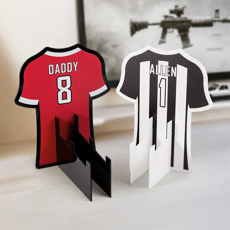 Personalized Jersey Shape Controller Headset Stand with Number and Name Gaming Accessories Desk Decor for Ball Game Lovers 